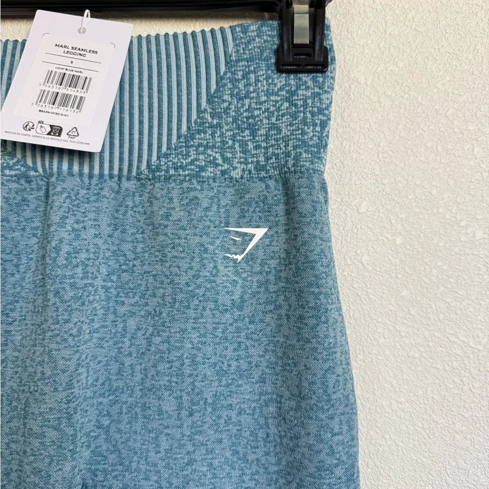 Gymshark Marl Seamless Teal Women's Leggings new size small - Picture 4 of 5